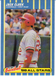 1988 Fleer Baseball All-Stars Baseball Cards   006      Jack Clark